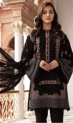 Bareeze - 3PC Lawn Heavy Embroidered Shirt With Embroidered Bamber Chiffon Dupatta