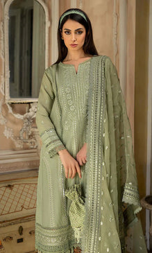 Sobia Nazir - 3PC Lawn Embroidered Shirt With Embroidered Organza Dupatta