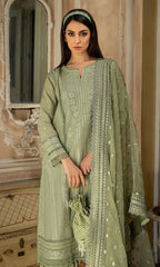 Sobia Nazir - 3PC Lawn Embroidered Shirt With Embroidered Organza Dupatta