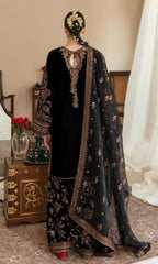 Baroque - 3PC  Velvet Embroidered Suit