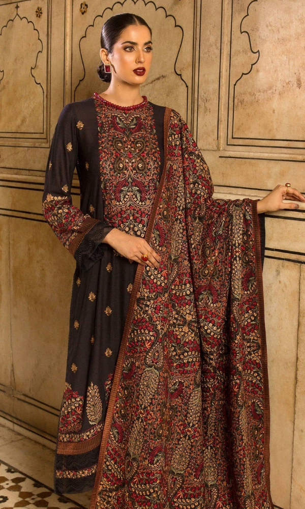 Bareeze -3PC Dhanak Embroidered Suit -