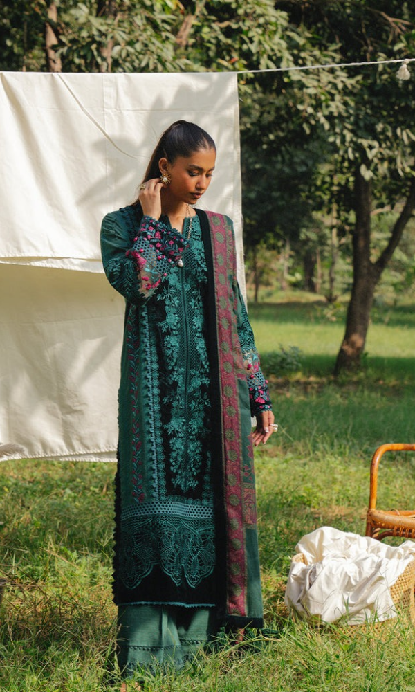Maria.B 3PC Embroidered Lawn Shirt with Printed Dupatta