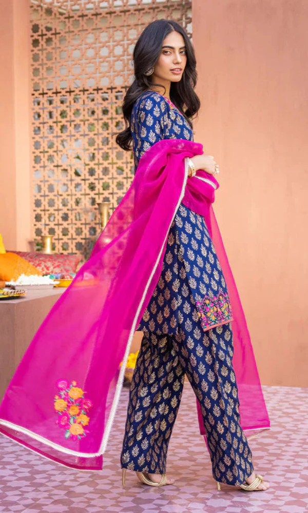 Maria.b 3PC - Digital Printed Embroidered Lawn Suit ( Fine Printed Lawn Dupatta )