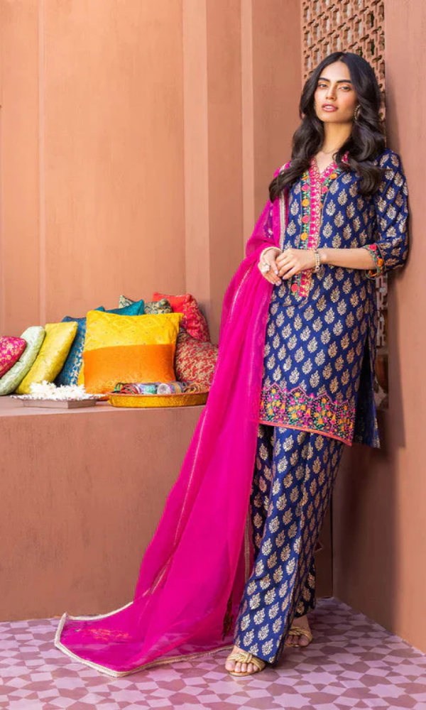 Maria.b 3PC - Digital Printed Embroidered Lawn Suit ( Fine Printed Lawn Dupatta )