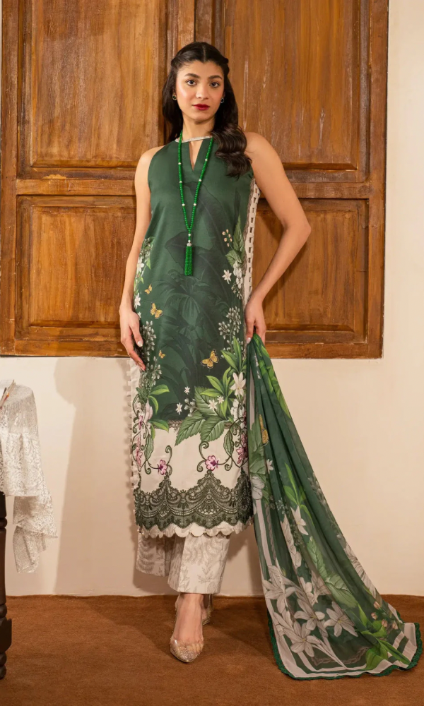 Maria.b 3PC - Digital Printed Lawn Suit ( Printed Lawn Dupatta )