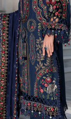 Maria.B 3PC - Heavy Embroidered Dhanak Suit ( Full Embroidered Dhanak Wool Shawl )
