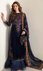 Jazmine 3PC Heavy Embroidered Velvet Suit ( Full Embroidered Chiffon Dupatta ) Jazmine