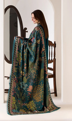 Sobia Nazir - 3PC Heavy Embroidered Dhanak Suit ( Printed Woolen Shawl )