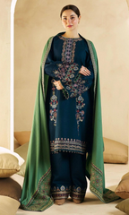 ZARA SHAHJAHAN - 3PC Dhanak EMBROIDERED SHIRT
