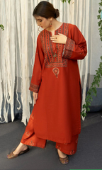 URGE - 3PC Embroidered Dhanak Suit