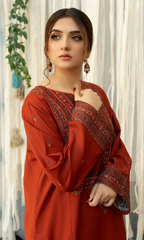 URGE - 3PC Embroidered Dhanak Suit