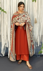 URGE - 3PC Embroidered Dhanak Suit