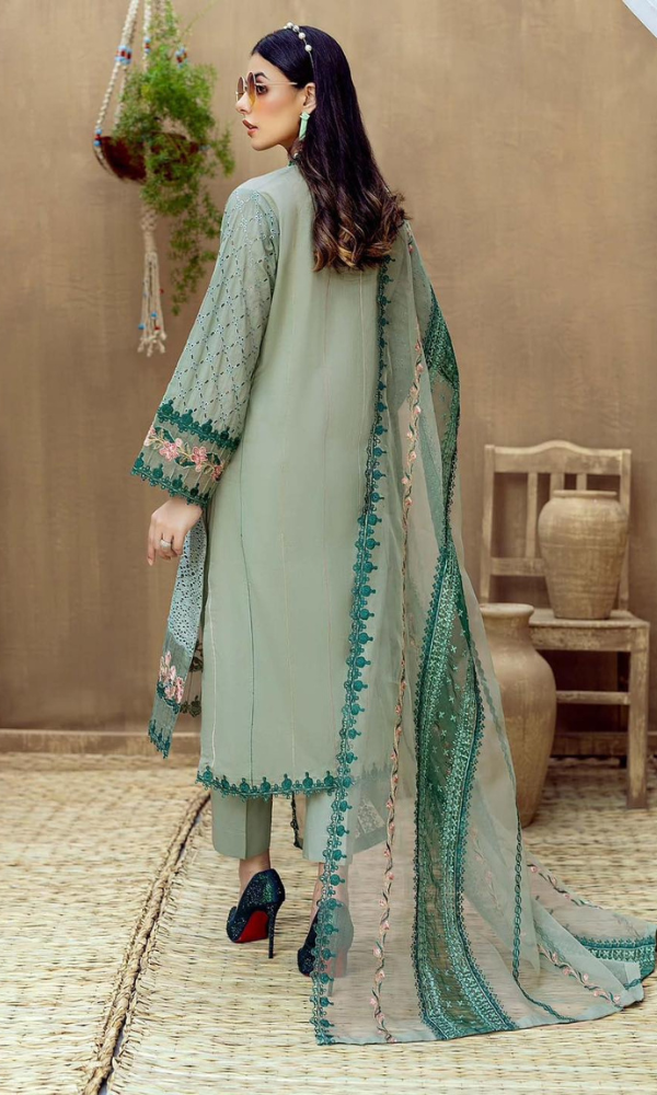 Bareeze - 3PC Chickan Kari Embroidered Lawn Suit