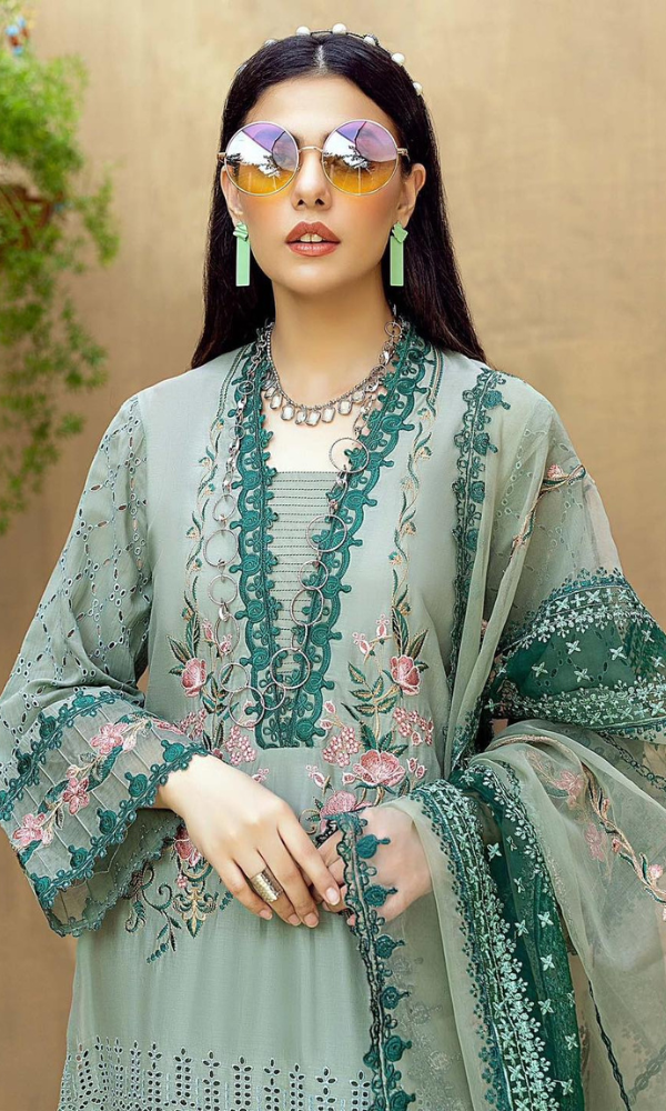 Bareeze - 3PC Chickan Kari Embroidered Lawn Suit