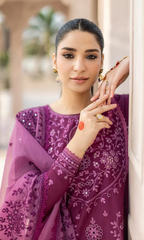 Asim Jofa - 3PC Embroidered Lawn  Suit -