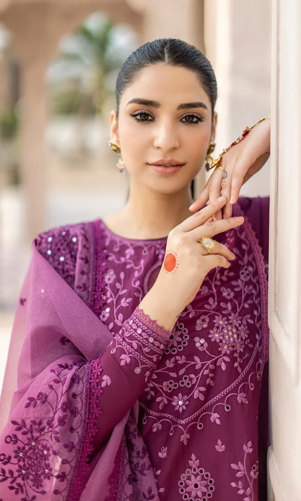 Asim Jofa - 3PC Embroidered Lawn  Suit -