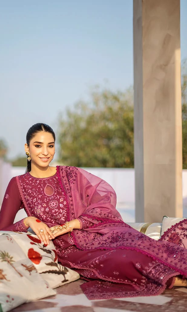 Asim Jofa - 3PC Embroidered Lawn  Suit -