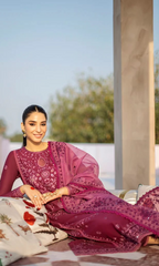 Asim Jofa - 3PC Embroidered Lawn  Suit -