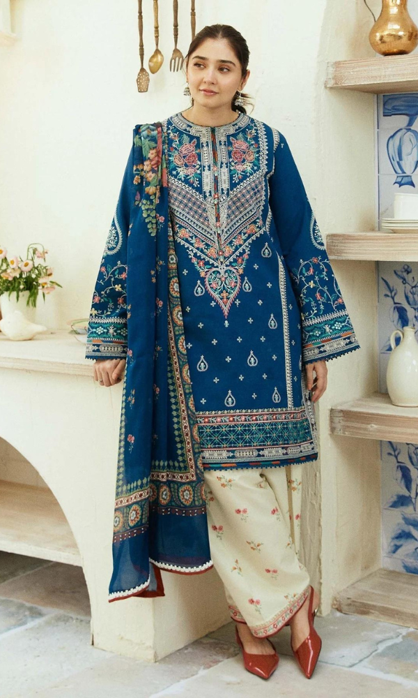ZARA SHAH JAHAN - 3PC Embroidered Lawn Suit