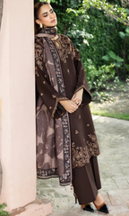 Maria.B 3PC Unstitched Heavy Embroidered Dhanak Suit ( Printed Woolen Shawl ) MRB#062