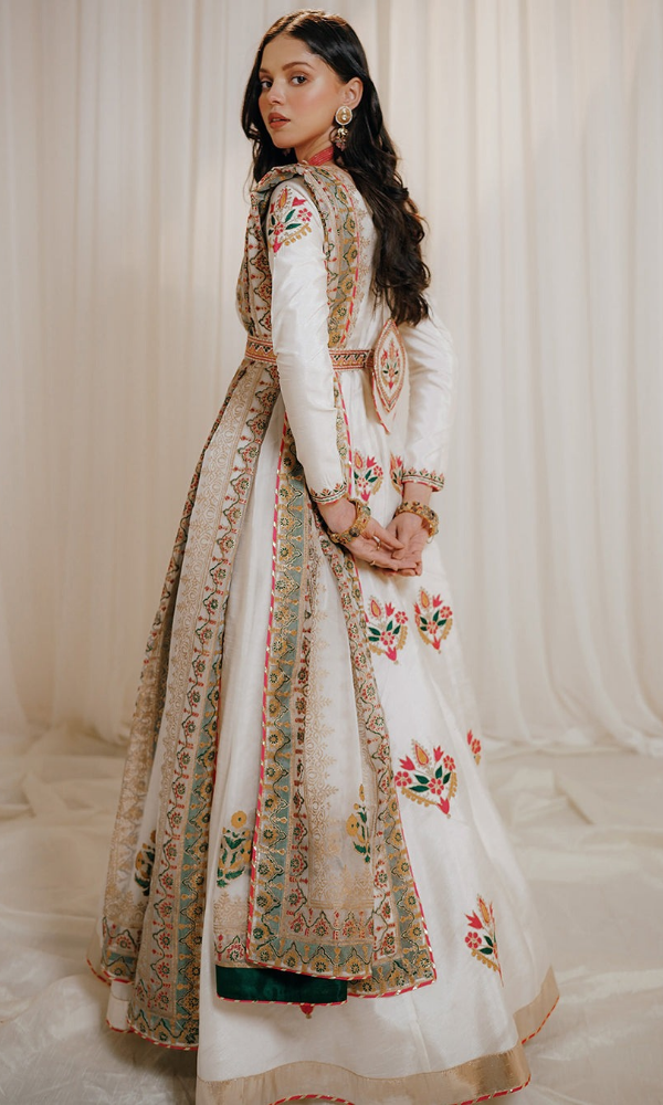 Peraan - 3PC Embroidered Premium Raw Silk Frock - RR59