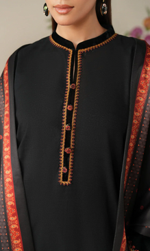Baroque 3PC Heavy Embroidered Dhanak Suit ( Printed Woolen Shawl )MRB#1027