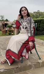 Lulusar - 3PC Printed Shamoz Silk Suit - LS035