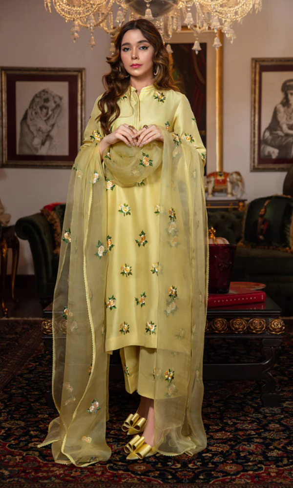 Bareeze - 3PC Embroidered Shamoz Silk Suit - BR10
