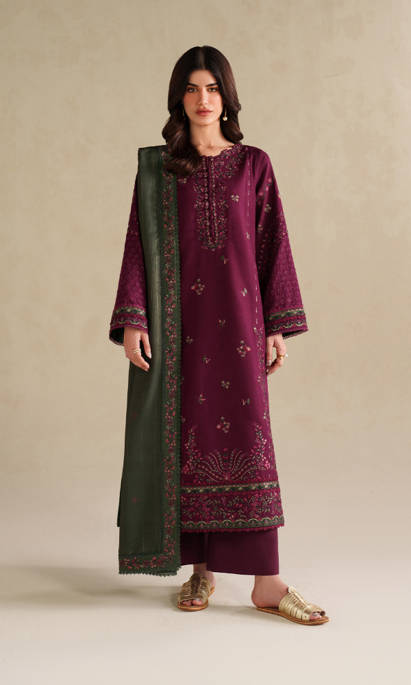 Maria.B 3PC (Unstitched) Embroidered Lawn Suit IRZ-2705