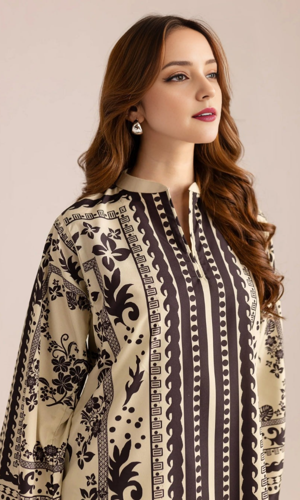 Sapphire - 2PC Printed Shamoz Silk Suit - SP001