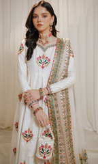 Peraan - 3PC Embroidered Premium Raw Silk Frock - RR59