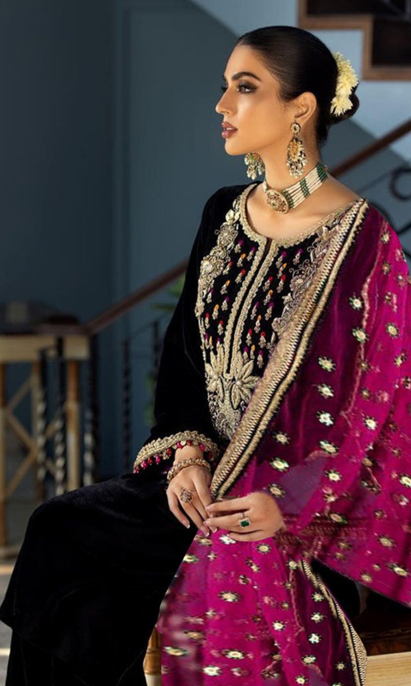 Khuda Baksh - 3PC Embroidered Suit - KB021