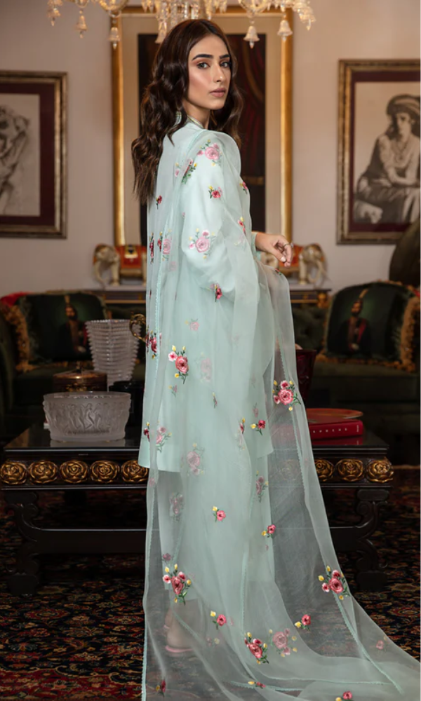 Bareeze - 3PC Embroidered Shamoz Silk Suit - BR09
