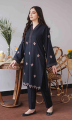Aisling 3 Piece Heavy Embroidered Dhanak Suit ( Embroidery Dhanak Shawal )