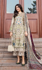 Maria.B 3PC Fully Embroidered Dhanak Fabric