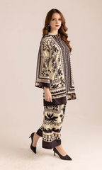 Sapphire - 2PC Printed Shamoz Silk Suit - SP001
