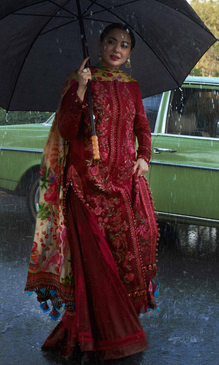 Hussain Rehar 3PC Embroidered Dhanak Shirt