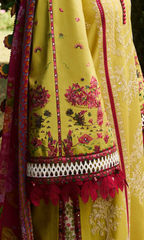 Hussain Rehar 3PC Heavy Embroidered Dhanak Suit ( Printed Woolen Shawl ) HRN#1063