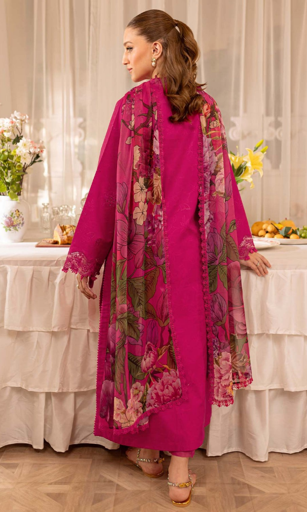 Maria.B 3PC (Unstitched) Embroidered Lawn Suit JZ-99