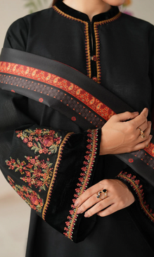 Baroque 3PC Heavy Embroidered Dhanak Suit ( Printed Woolen Shawl )MRB#1027