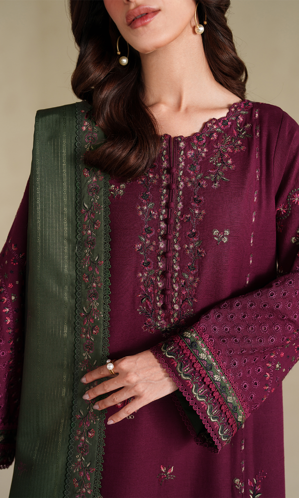 Maria.B 3PC (Unstitched) Embroidered Lawn Suit IRZ-2705