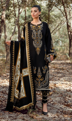 Maria.B - 3PC Heavy Embroidered Dhanak Suit - MB061