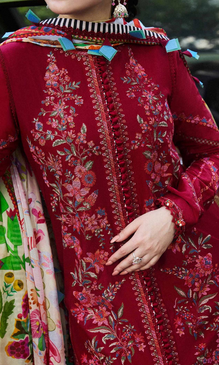 Hussain Rehar 3PC Embroidered Dhanak Shirt