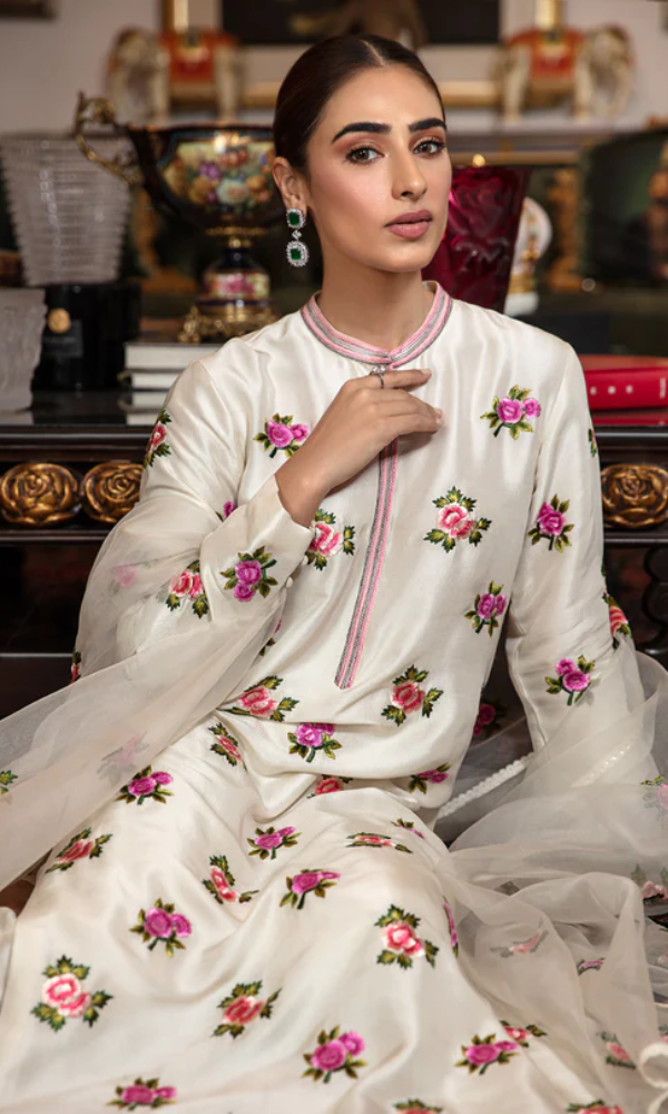 Bareeze - 3PC Embroidered Shamoz Silk Suit - BR06