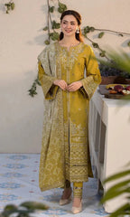 Qalamkar - 3PC Lawn Embroidered Suit - QLM 7099
