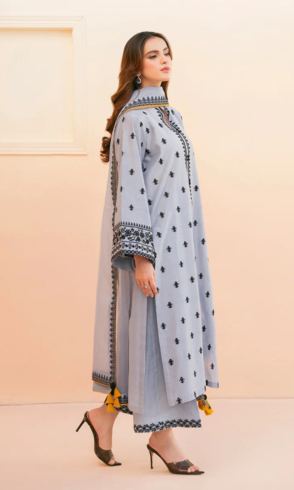 Maria.B 3PC (Unstitched) Embroidered Lawn Fabric Rz-69