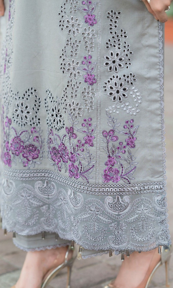 Mushq 3PC (Unstitched) Fully Embroidered Lawn Fabric RP-60