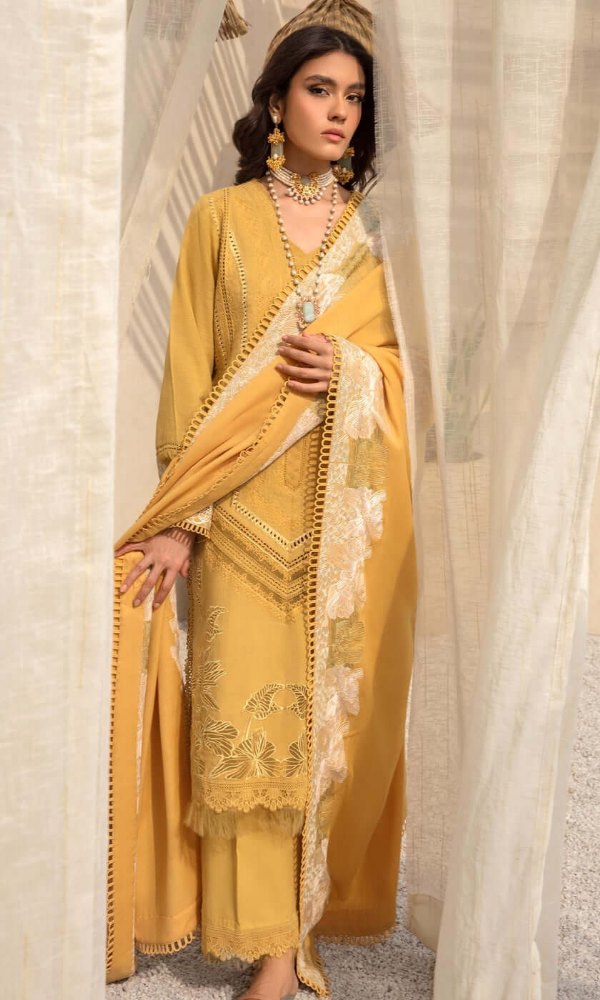 Saira Shakira - 3PC Heavy Embroidered Airjet Lawn Suit Fully Embroidered Lawn Dupatta