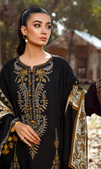 Maria.B - 3PC Heavy Embroidered Dhanak Suit - MB061