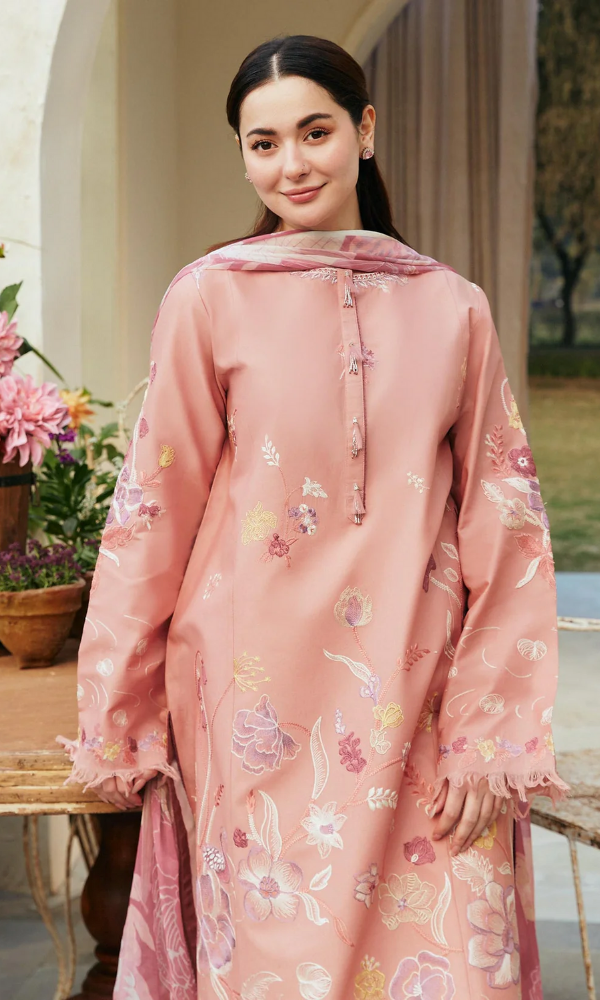 Zara Shahjahan 3PC Unstitched Embroidered Lawn Suit ZS-2986